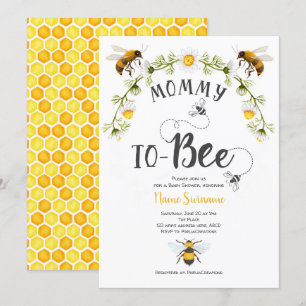 Mami to be, Bee Baby Shower Einladung