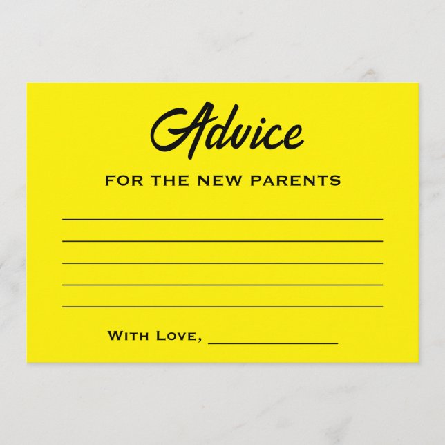 Mami To be Coole, stilvolle, gelbe schwarze Babydu Hinweiskarte (Vorderseite)