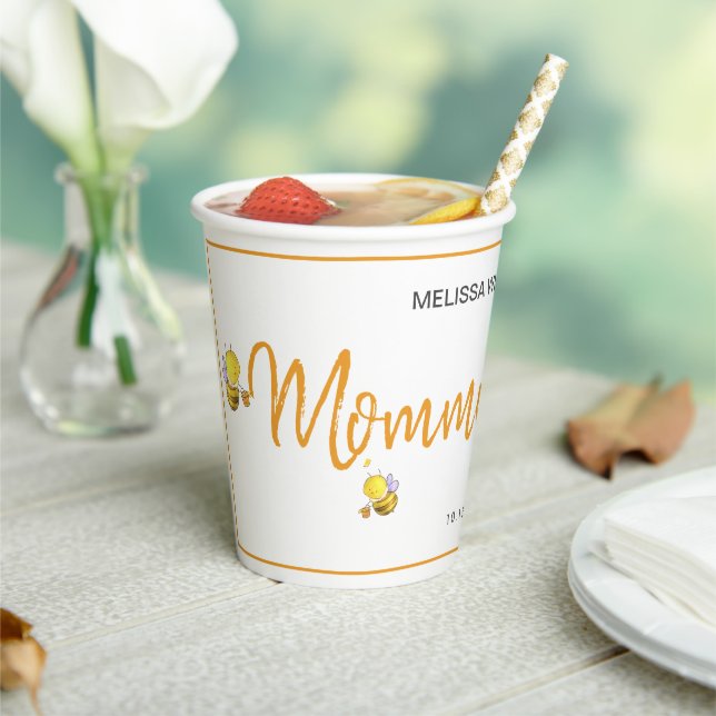 Mami to be Simple Niedlich Baby Shower Party Pappbecher (In Situ)