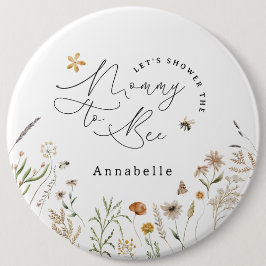 Mami to be Wildblume Babydusche Button