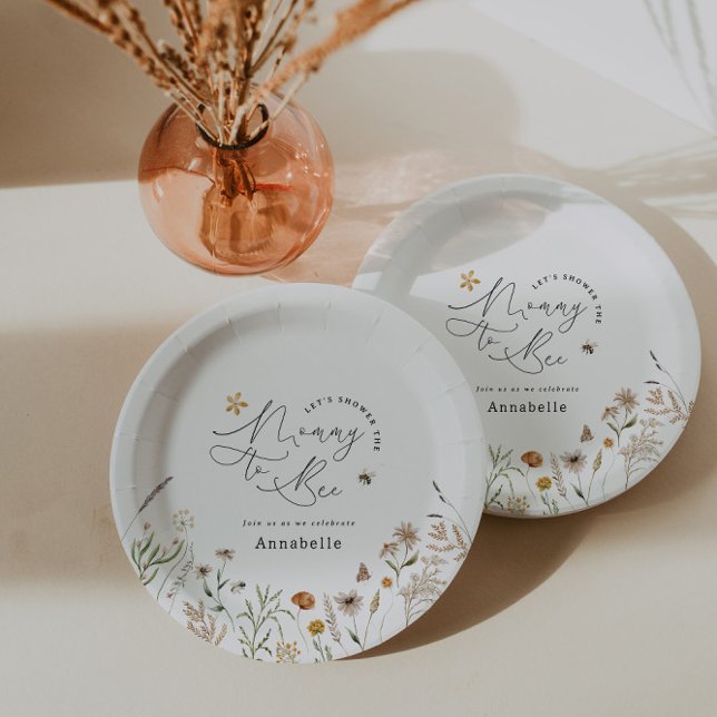 Mami to be Wildblume Babydusche Pappteller (Von Creator hochgeladen)