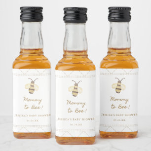 Mami to bee Baby Shower Honey Favoriten Alkoholflaschenetikett
