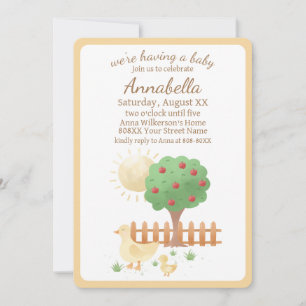 Mami und Baby Duck Niedlich Baby Shower Einladung