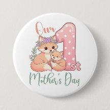 Mami und Baby Fuchs Rosa 1. Muttertag