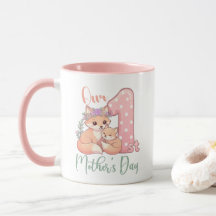 Mami und Baby Fuchs Rosa 1. Muttertag