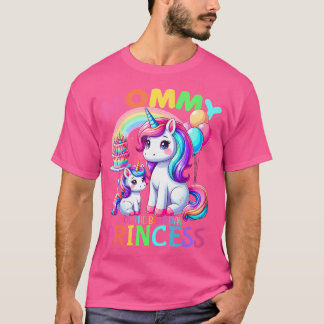 Mami von der Geburtstagsprinzessin Unicorn-Mama T-Shirt