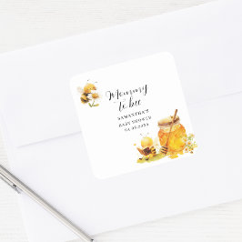 Mami wird eine neutrale Babydusche für die Geschle Quadratischer Aufkleber