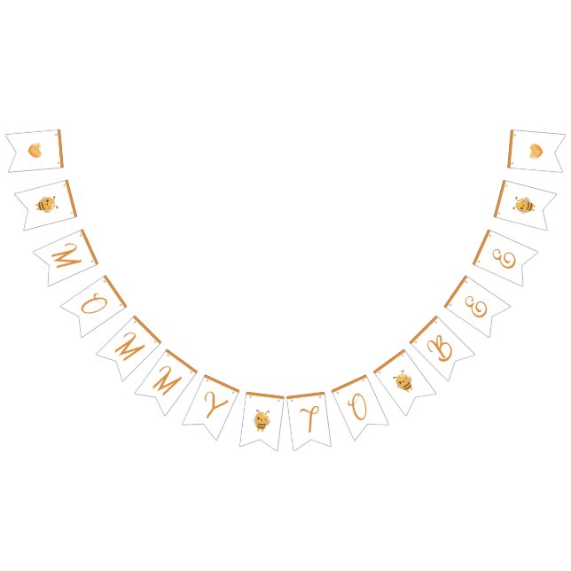 Mami zu Baby-Dusche Party Wimpelkette (Alle)