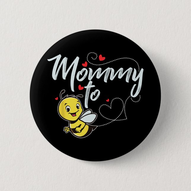 Mami zu sein, um neue Mommy 2024 Mütter Tag Preg Button (Vorderseite)