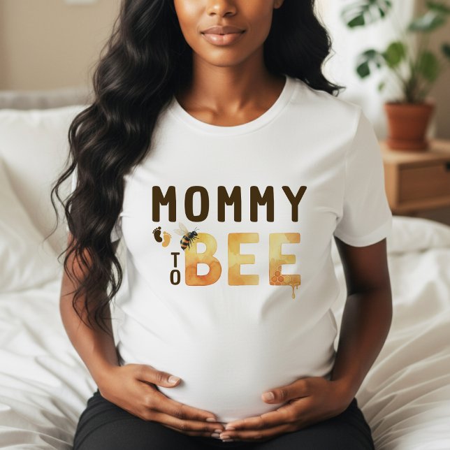 Mami zur Hummel-Honigwabe-Babyparty T-Shirt (Mommy to Bee Bumblebee Honeycomb Baby Shower T-Shirt
)