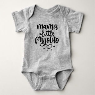 Mami's Little Frijolito, Spanglish Lettering Baby Strampler