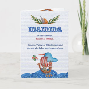 Mamma Definition Card (Schwedische Mama) Karte
