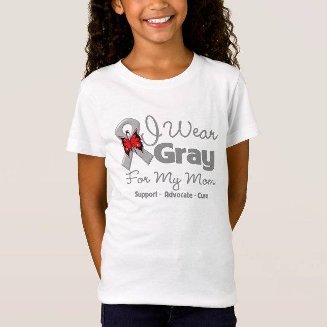 Mamma - graues Band-Bewusstsein T-Shirt (Vorderseite)