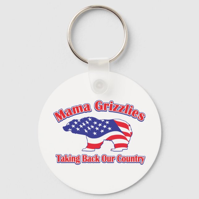 Mamma-Grizzlies Schlüsselanhänger (Vorderseite)