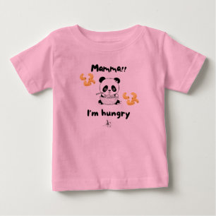 Mamma I'm hungrig Panda Baby T - Shirt