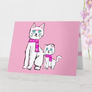 Mamma kitty und Lily Muttertag Karte