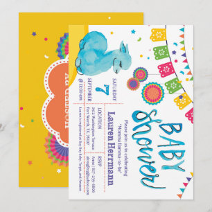 Mamma Lama Baby Shower Einladung