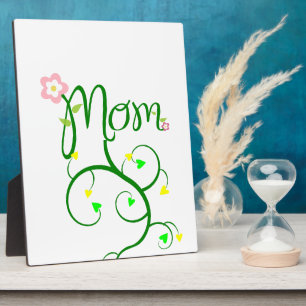 Mamma-Liebe-Blumenherz-Blüten-Rebe-Schicksals-Spor Fotoplatte