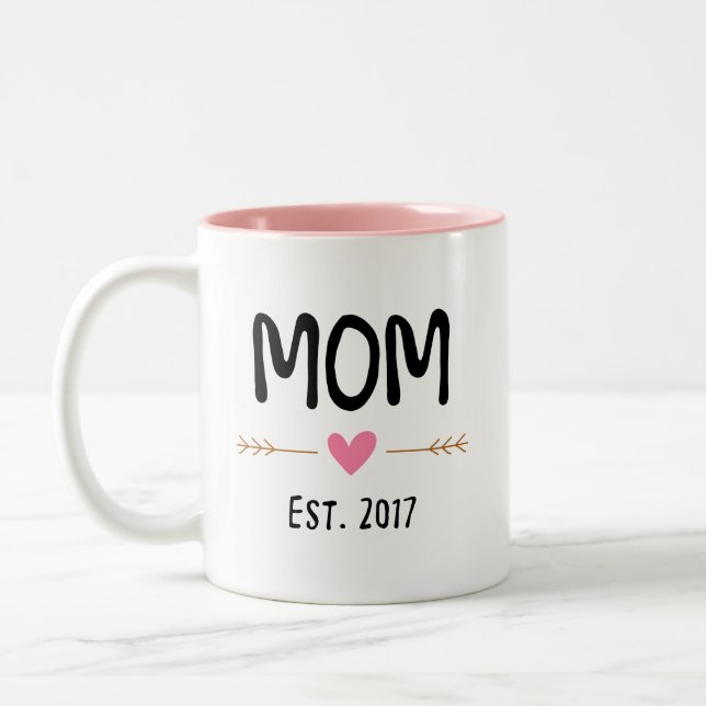 Mamma-Liebe est 2017 Zweifarbige Tasse (Links)