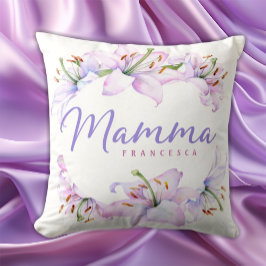 Mamma Lilies - Personalisiertes Muttergeschenk Kissen