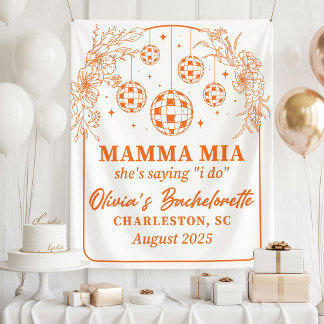 Mamma Mia Bachelorette Party Banner, She's Saying Wandteppich