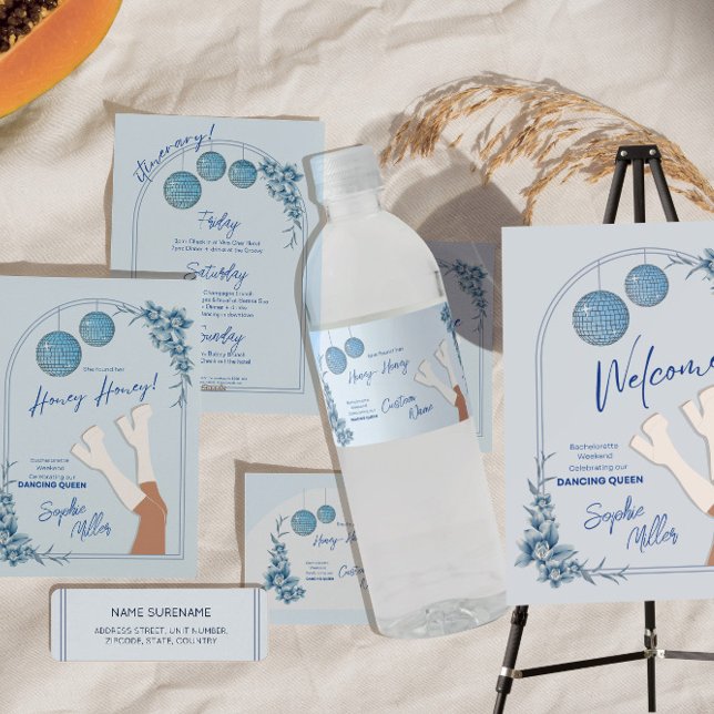 Mamma Mia Dancing Queen Water Flasche Label Wasserflaschenetikett (Von Creator hochgeladen)