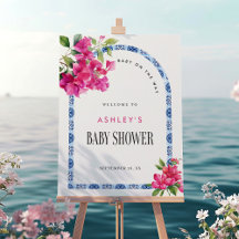 Mamma Mia Floral Mediterrane Babydusche Willkommen