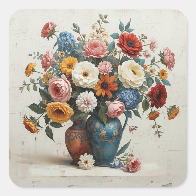 Mamma Mia! - Nonna Mia!  Quadratischer Aufkleber (Vorderseite)