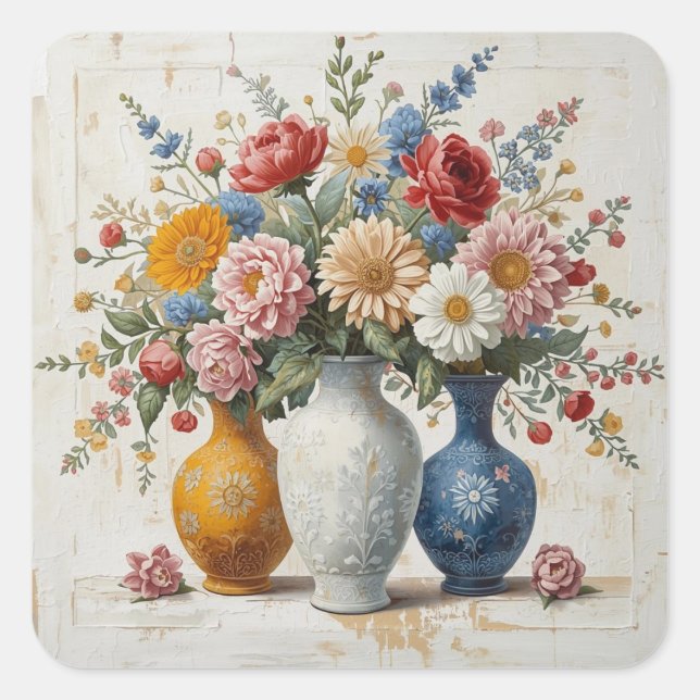 Mamma Mia! - Nonna Mia!  Quadratischer Aufkleber (Vorderseite)