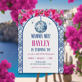 Mamma Mia Themed Birthday Invitation Template, 30t Einladung