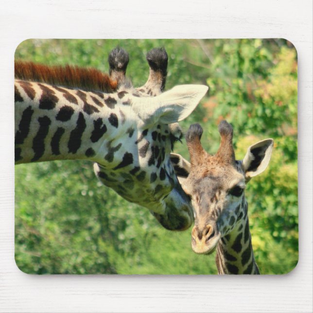 Mamma- und Babygiraffe mousepad (Vorne)