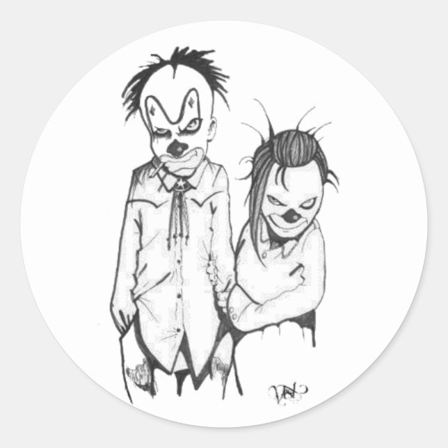 Mamma und Pappa zeichnend quadratische Aufkleber (Vorderseite)