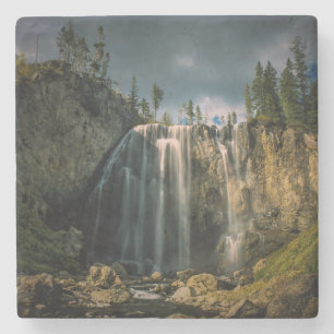 Mammatocumulus-Wolken bei Sonnenuntergang Steinuntersetzer