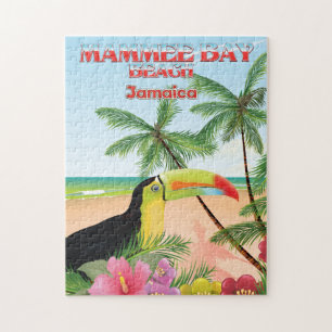 Mammee Bay Beach Jamaika Reiseplakat Puzzle
