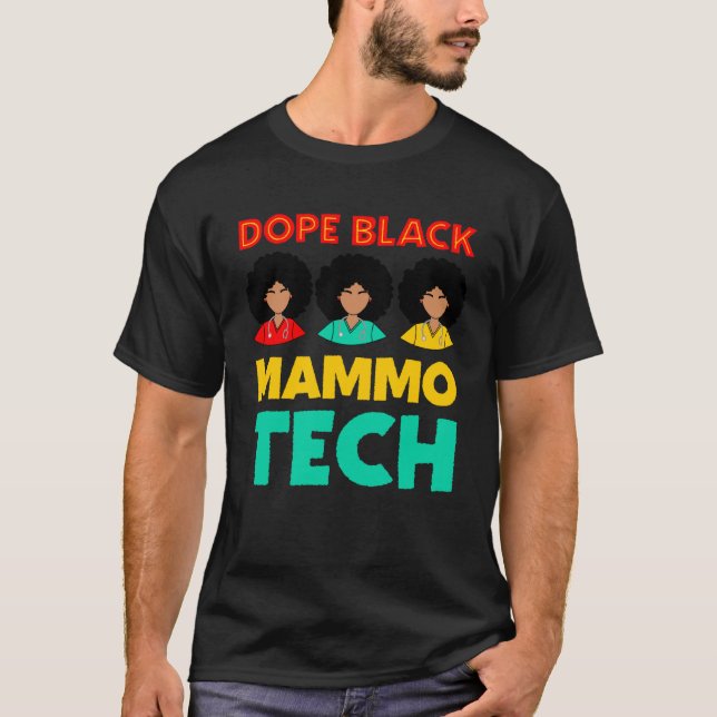 Mammo Tech Black Mammography Techniker Krass Tech  T-Shirt (Vorderseite)