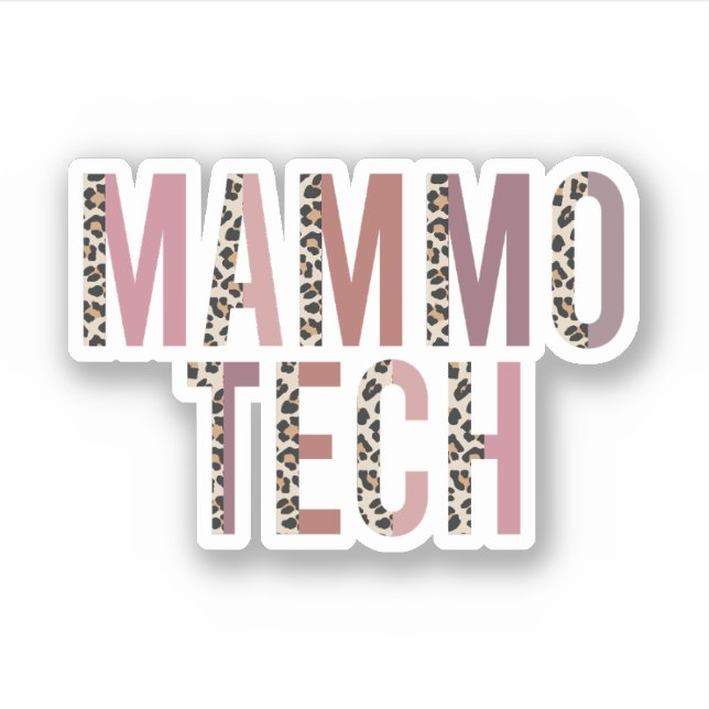 Mammo-Technologe, Mammo Tech, Mammographie-Techs Aufkleber (Vorderseite)