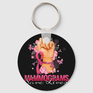 Mammogramme Rettete Brustkrebs-Bewusstsein Schlüsselanhänger