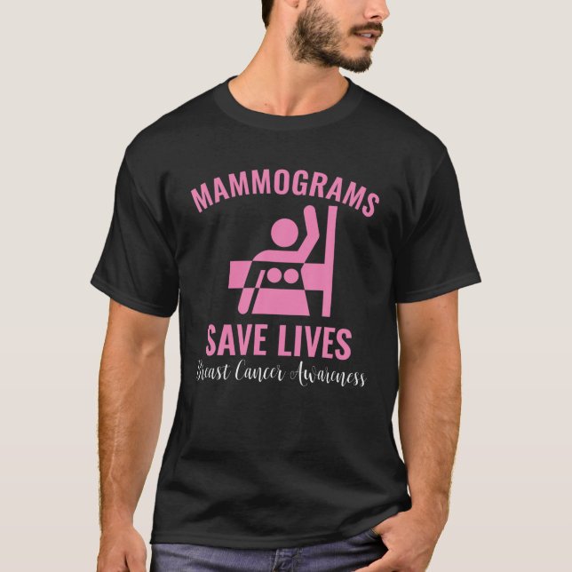 Mammogramme Rettete Brustkrebs-Bewusstsein T-Shirt (Vorderseite)