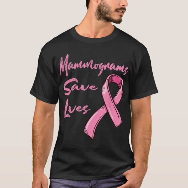 Mammogramme Rettete Brustkrebs-Bewusstsein T-Shirt (Vorderseite)