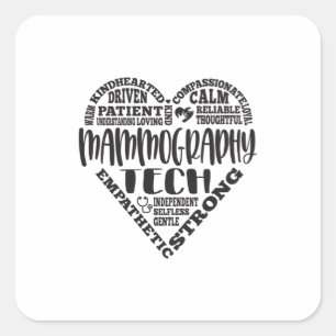 Mammographie-Technologie, Mammo-Technologe Quadratischer Aufkleber