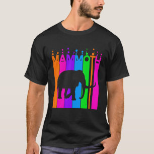 Mammoth Animal Rainbow-Blase mit Silhouette T-Shirt