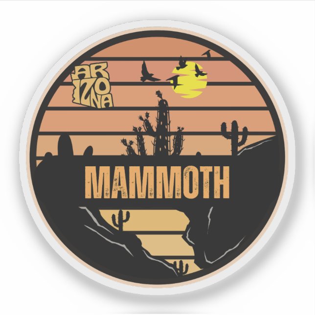 Mammoth, Arizona Aufkleber (Vorderseite)