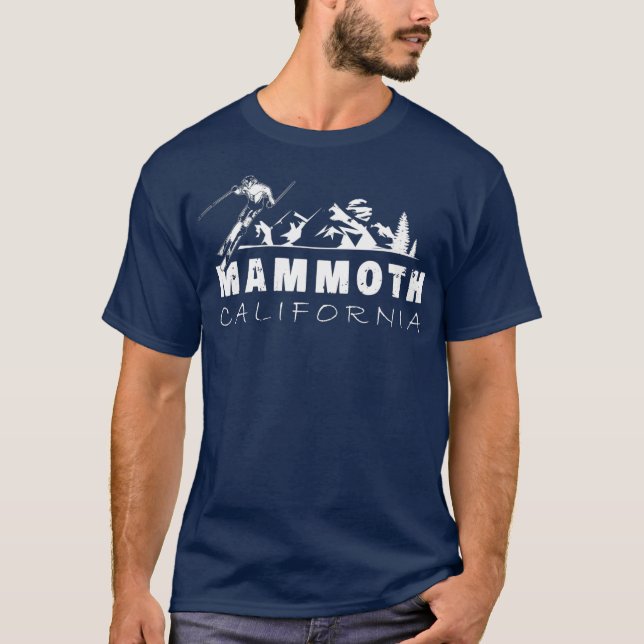 Mammoth California Vintager Bergski Ski T-Shirt (Vorderseite)