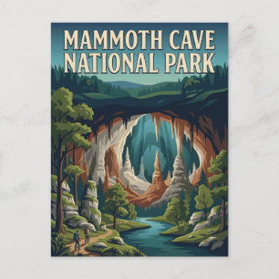 Mammoth Cave National Park Kentucky Vintage Poster Postkarte