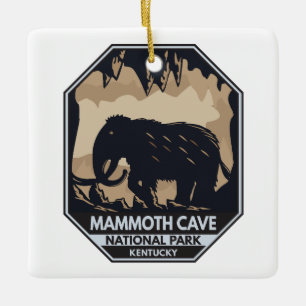 Mammoth Cave National Park Wooly Mammoth Emblem Keramikornament