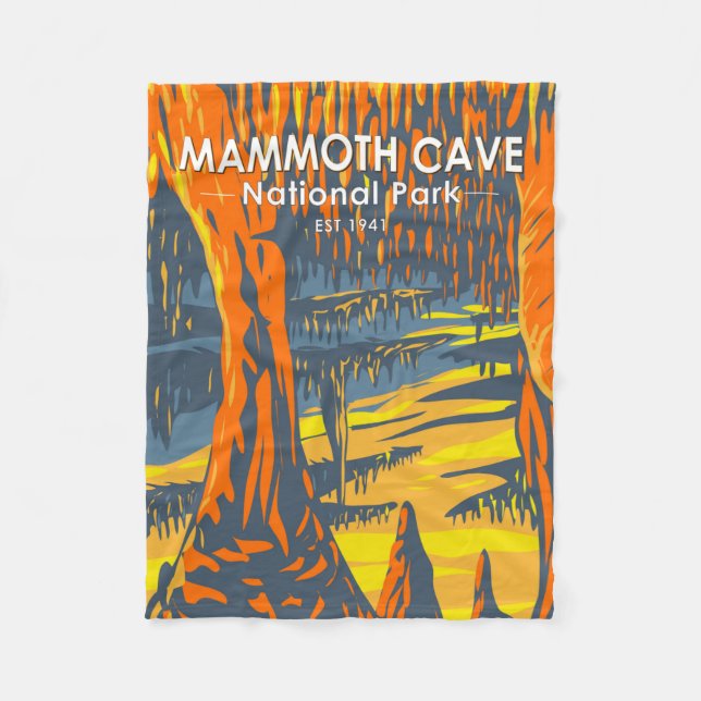 Mammoth Cave Nationalpark Kentucky Fleecedecke (Vorderseite)
