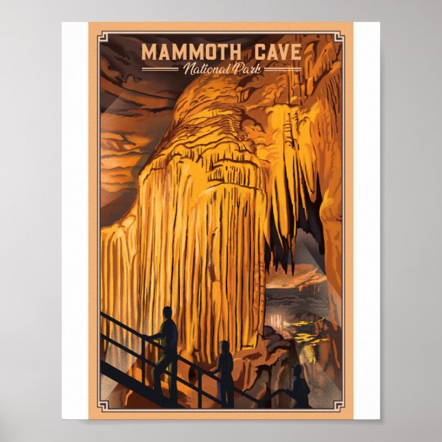 Mammoth Cave Nationalpark Litho Artwork Poster (Vorne)