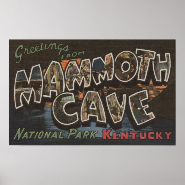 Mammoth Höhle, Kentucky - Große Briefszenen Poster (Vorne)