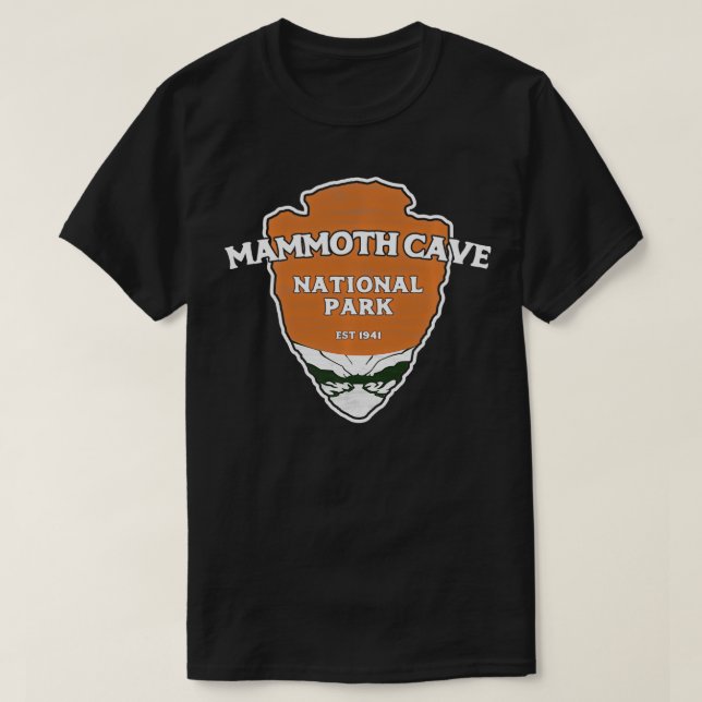 Mammoth Höhle Nationalpark Art Arrowhead Zeichen T-Shirt (Design vorne)