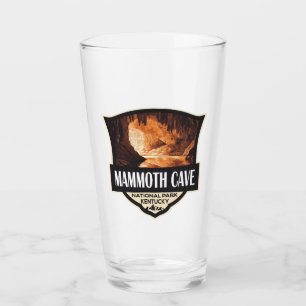 Mammoth Höhle Nationalpark Illustration Retro Art Glas
